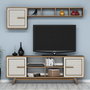 Hanah Home Mueble de TV Ayla - Nogal, Crema
